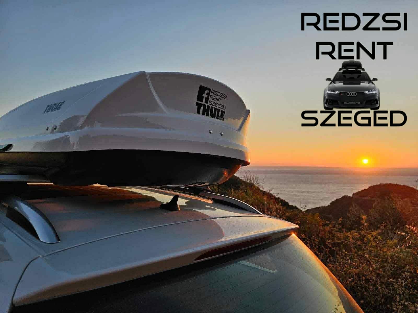 Redzsi Rent Szeged Thule tetőbox használat közben