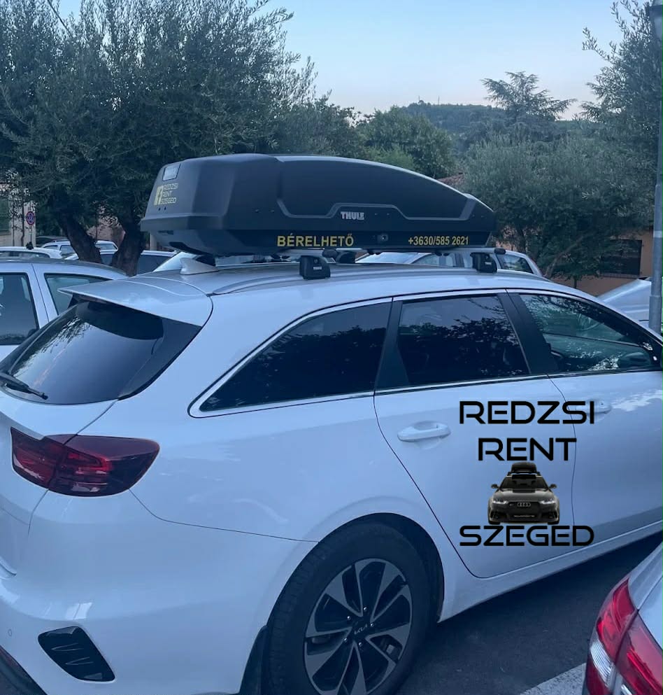 Thule tetőbox az erdőben